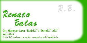 renato balas business card